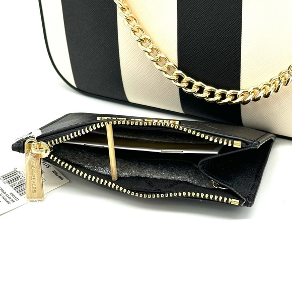 Michael Kors Large EW Zip Chain Xbody Crossbody Bag & TZ Coinpouch w/ID Black - Picture 14 of 15